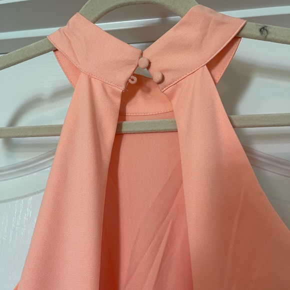 Neon Peach Backless Dress - Picture 7 of 9